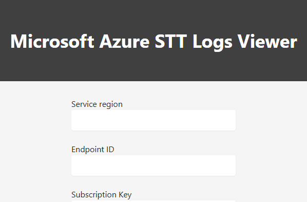 Microsoft Azure STT Logs Viewer